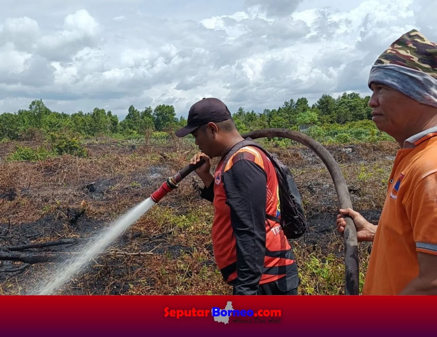 Lahan Gambut di Jalan Robertson Dese Terbakar