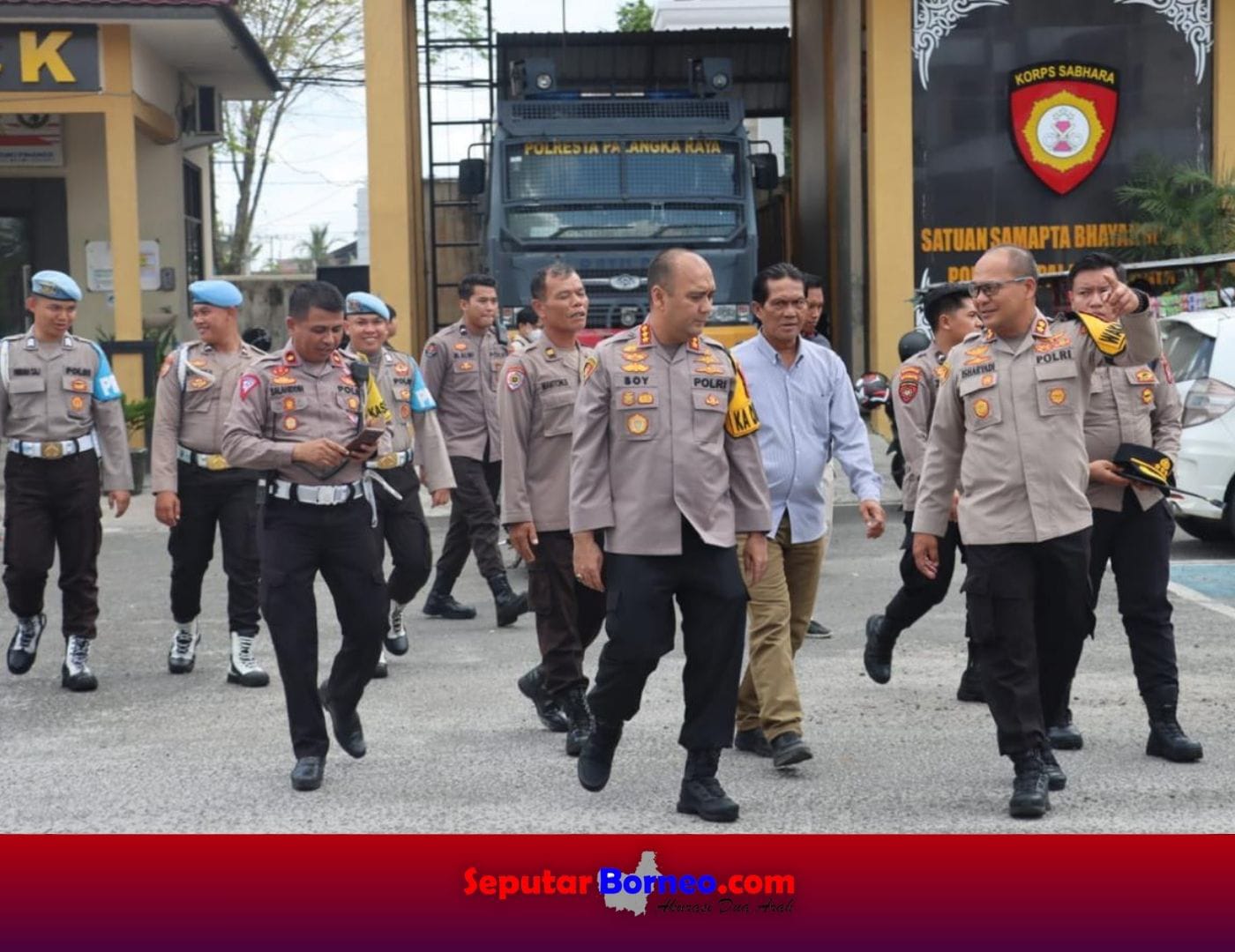 Kapolresta Palangka Raya, Kombes Pol Boy Herlambang ketika melakukan pengecekan sarpras, Jumat (26/7/2024). (FOTO:ISTIMEWA)
