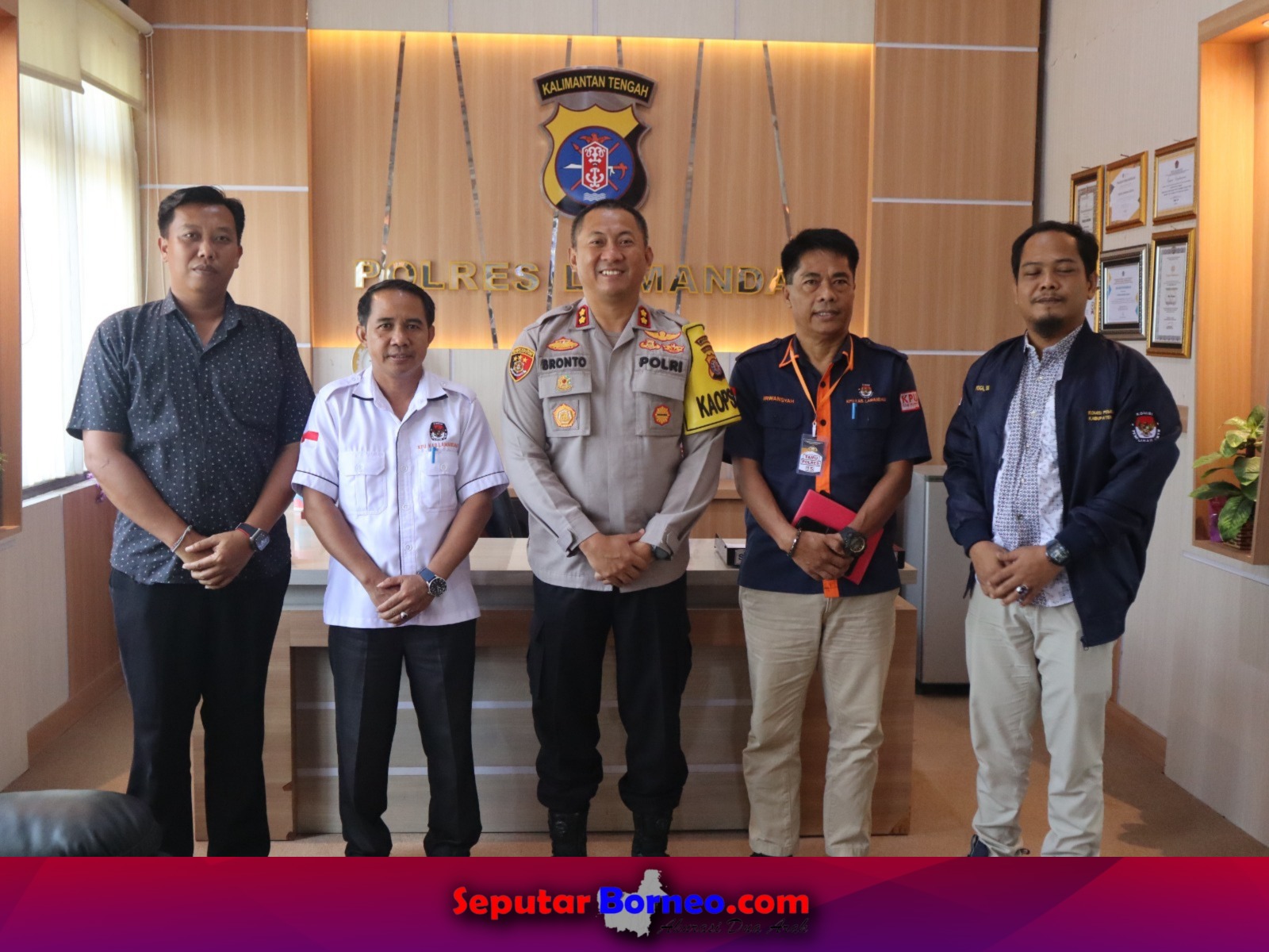 Terima Audensi Ketua KPU Lamandau, Polres Siap Kawal Pemilu 2024