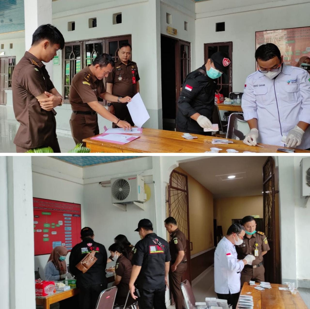 Seluruh Pegawai Kejari Pulang Pisau Jalani Tes Urine
