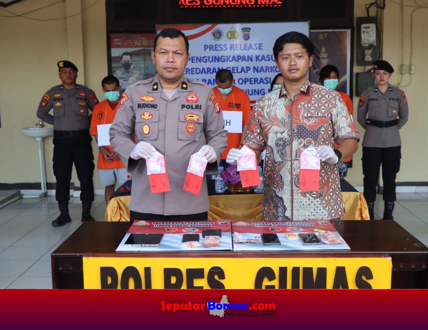 Polres Gumas Tangkap 16 Tersangka Pengedar Sabu, Barang Bukti 220 Gram Gagal Beredar