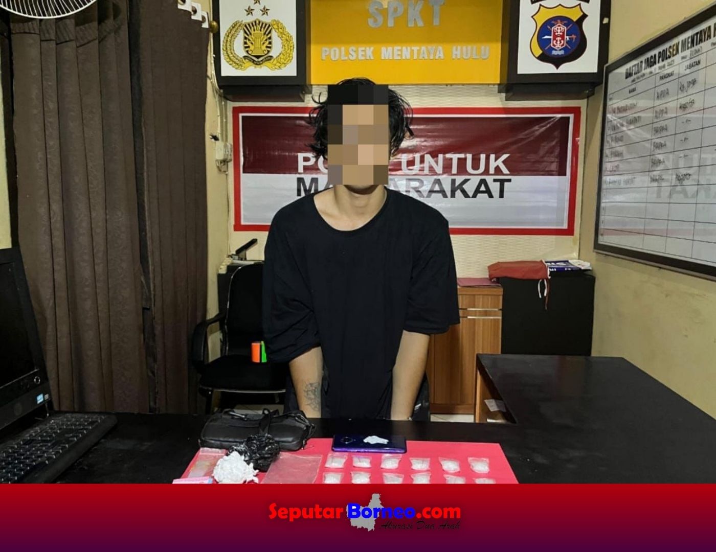 Pengedar Narkoba di Kotim Dibekuk, Belasan Paket Sabu Disita
