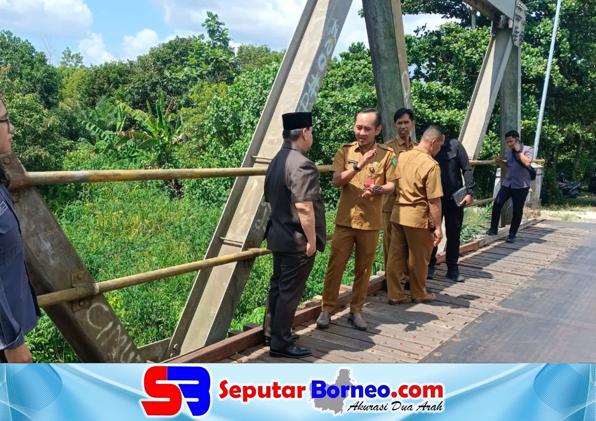 Bupati Kotim Pastikan Jembatan Patah Kembali Aman, Jembatan Baru Siapkan