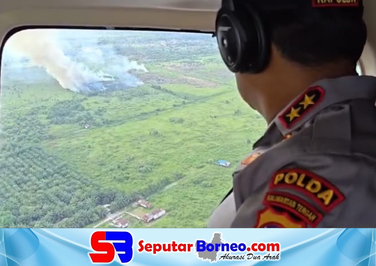 Patroli Udara, Kapolda Kalteng Temukan Karhutla Hingga 19 Hektare di Kawasan Jembatan Tumbang Nusa