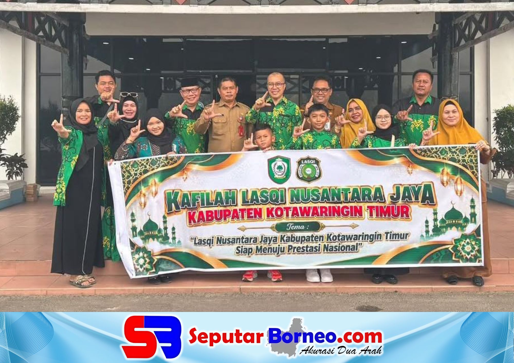 Pelepasan kontingen Kotim untuk mengikuti FSQ XII Tingkat Kalteng. (FOTO: SEPUTAR BORNEO)