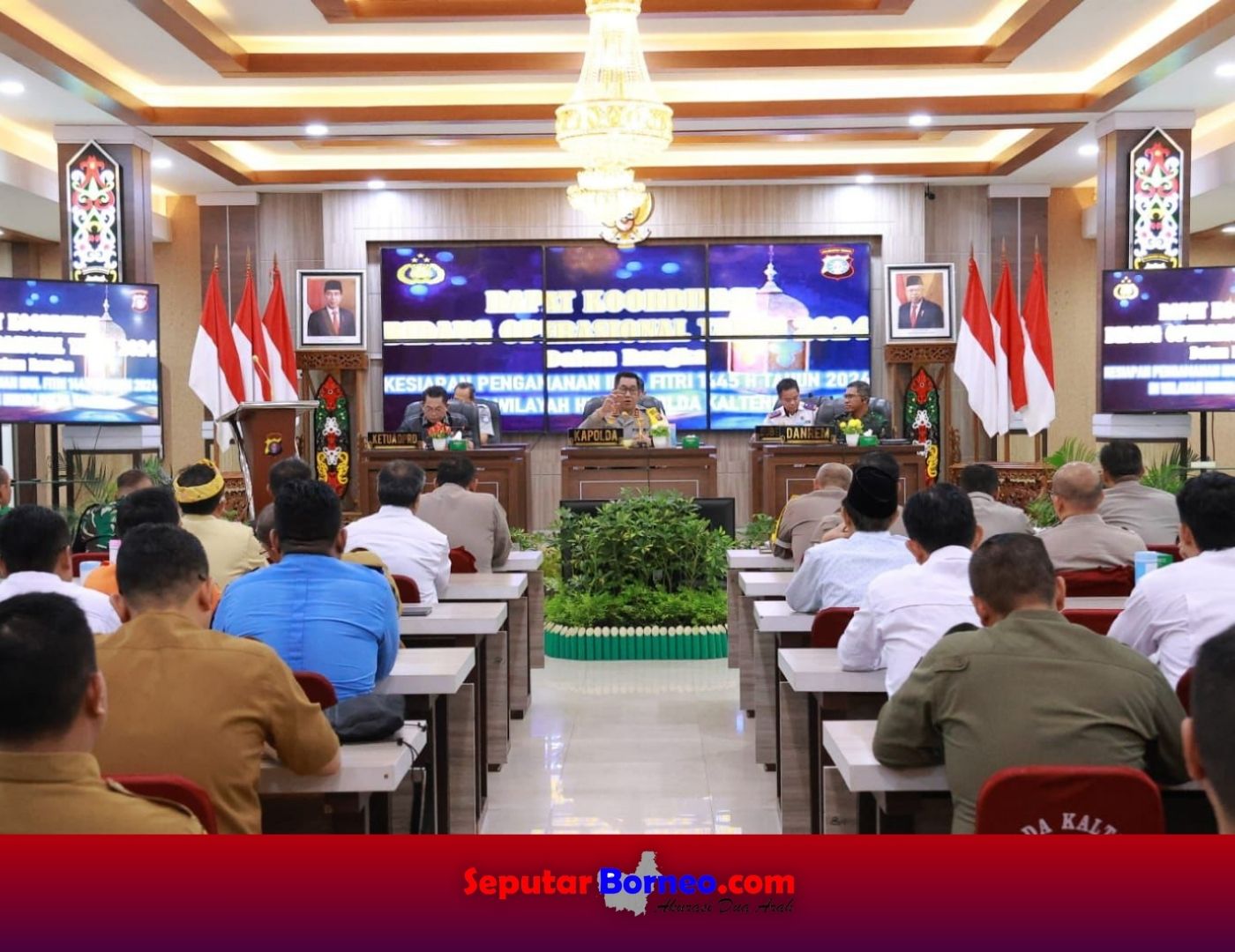 Polda Kalteng melaksanakan rapat koordinasi gabungan dalam menyambut arus mudik dan lebaran. (FOTO:ISTIMEWA)