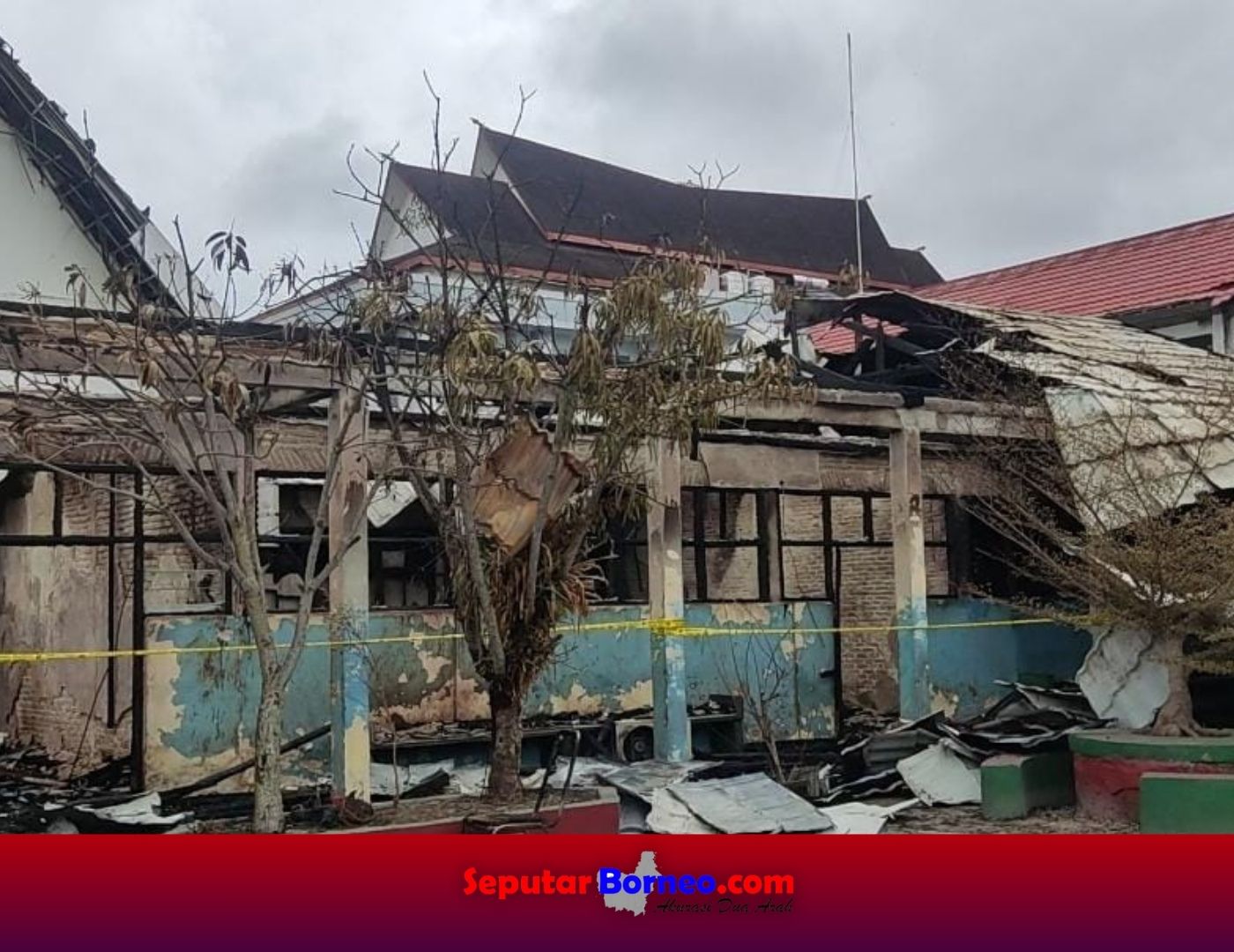 Pasca Kebakaran Proses Belajar Siswa SMP Kristen Palangka Raya Terganggu