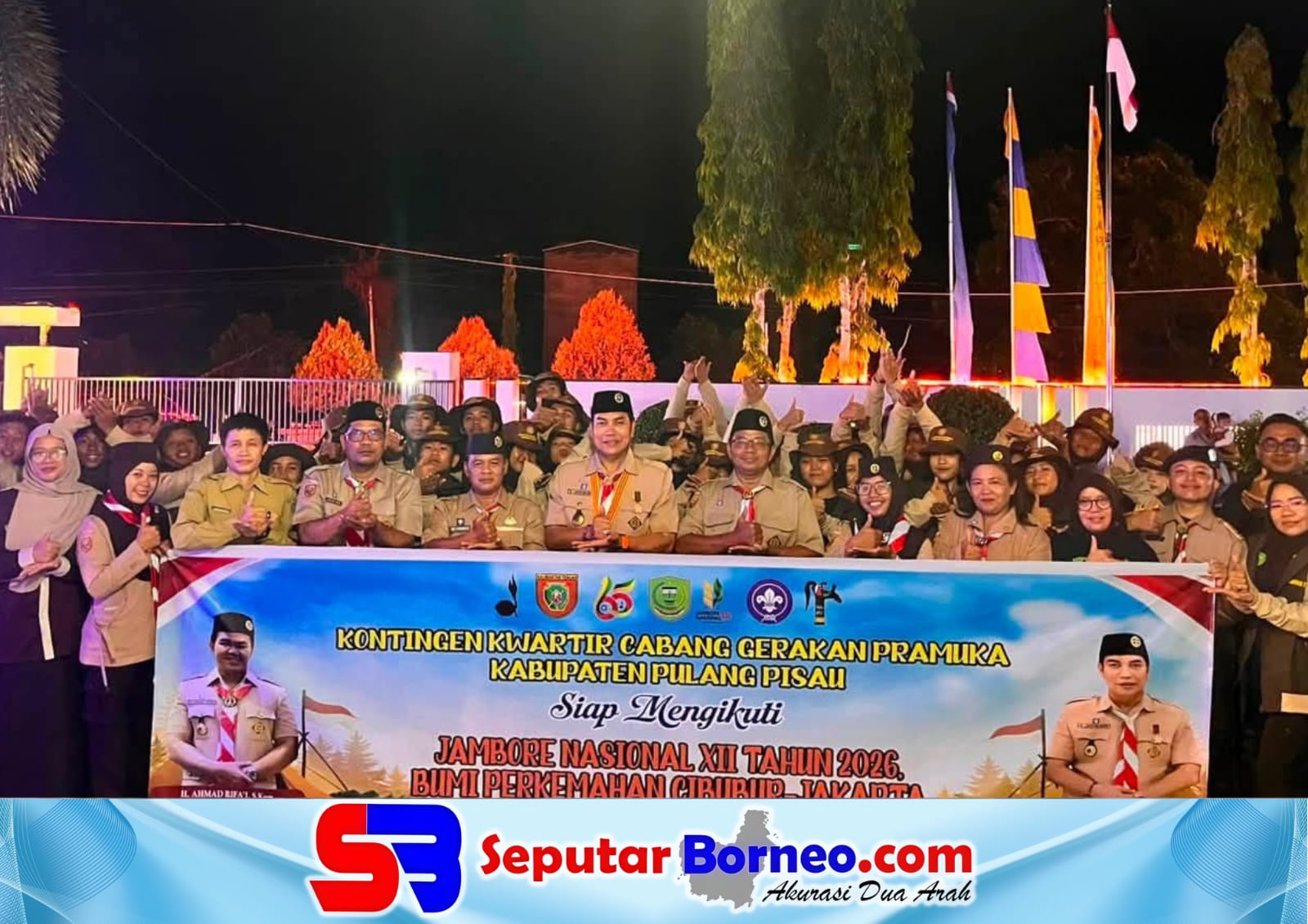48 Pramuka Pulang Pisau Berangkat ke Jamnas XII di Cibubur