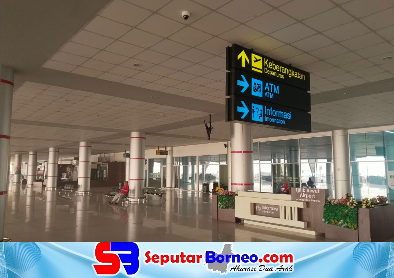 Suasana Bandara Tjilik Riwut Kota Palangka Raya yang sepi akibat penghentian penerbangan, pada Kamis (24/9/2026). FOTO: SEPUTAR BORNEO