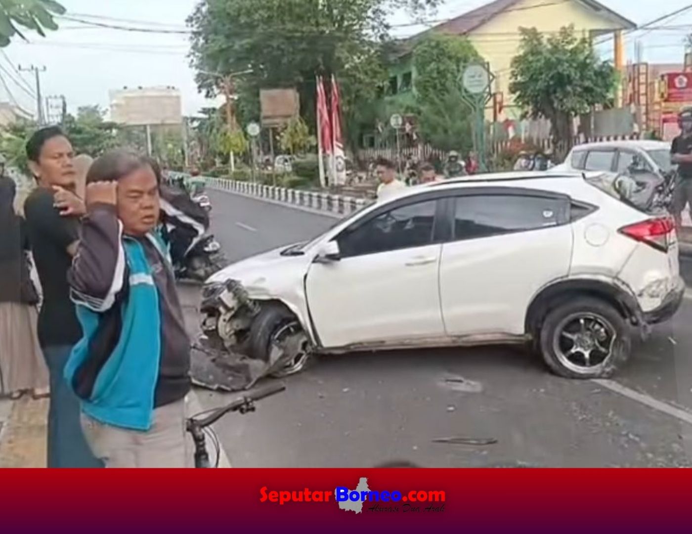 Kecelakaan Tunggal di Depan SMPN 2 Sampit, Sopir Luka Serius Dilarikan RS