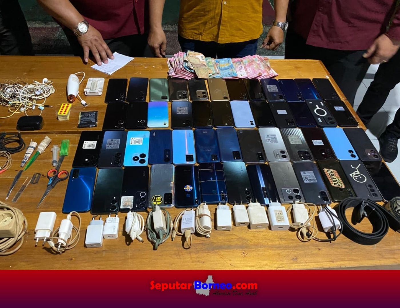 Razia Mendadak, Kanwil Dirjenpas Temukan Puluhan Ponsel dan Uang Tunai di Lapas Kasongan