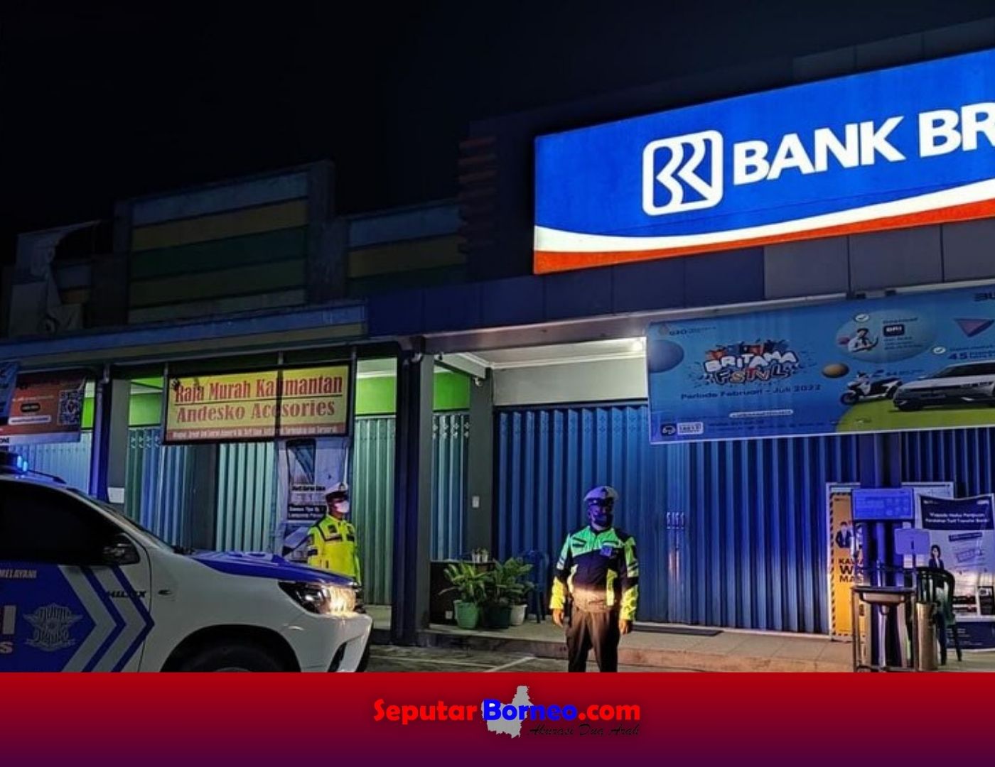 Personel Polres Lamandau melakukan patroli dan menyambangi obyek vital. (FOTO:ISTIMEWA)