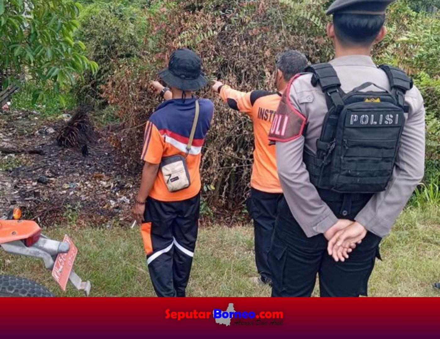 Personel Polres Lamandau bersama TNI dan BPBD melakukan pengecekan lahan yang mudah terbakar. (FOTO:ISTIMEWA)