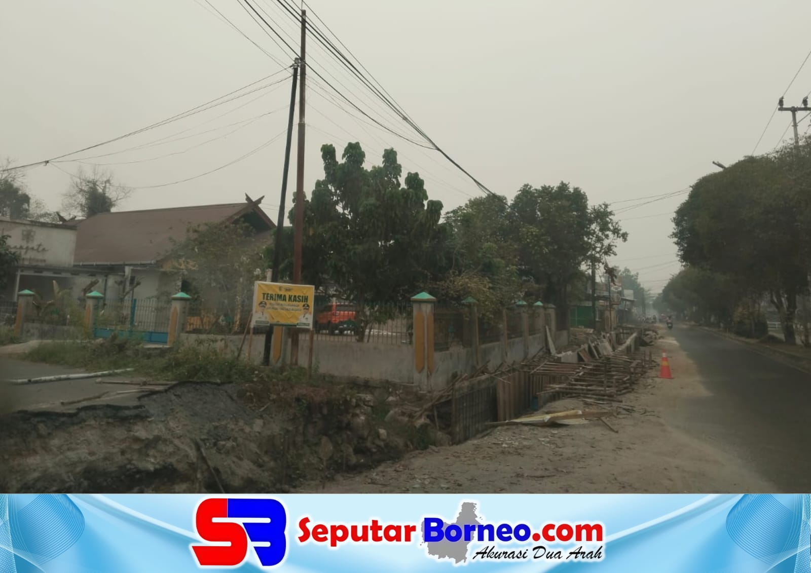 Kondisi proyek pembangunan drainase Jalan Garuda Kelurahan Palangka Kecamatan Jekan Raya Kota Palangka Raya, pada Sabtu (17/10/2026). FOTO: SEPUTAR BORNEO