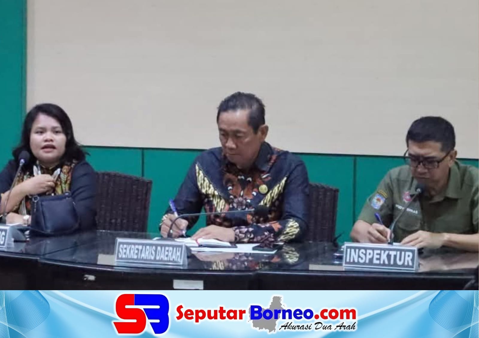 Sekda Katingan, Christian Rain menerima kunjungan BPK RI. (FOTO:ISTIMEWA)
