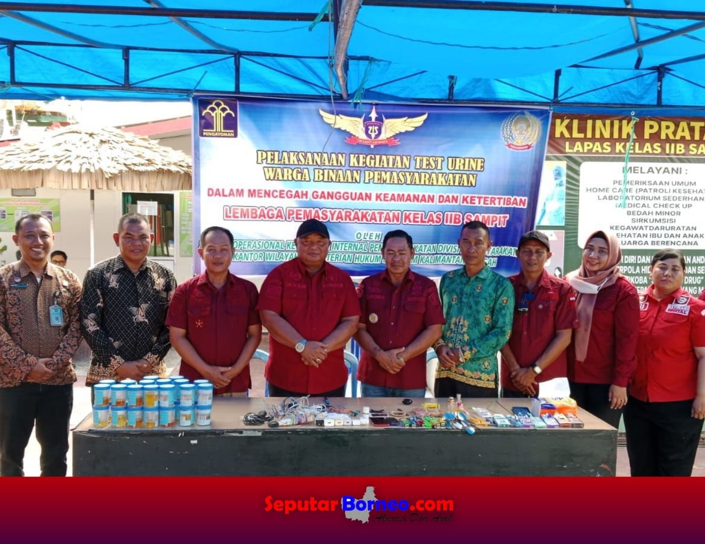 Tim Satops Patnal Divisi PAS Kemenkumhan Kalteng Tes Urine Warga Binaan