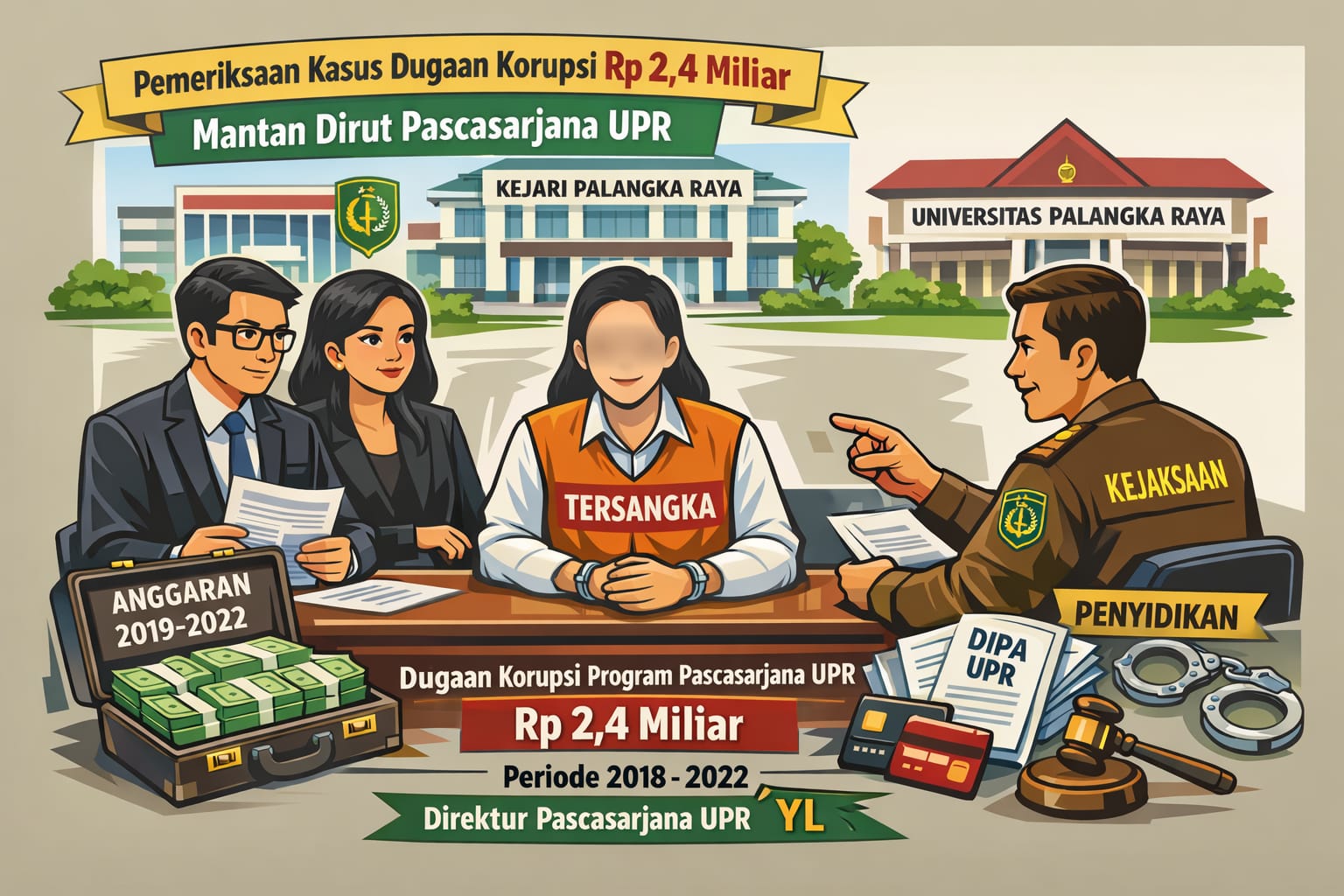 Diduga Rugikan Negara Rp 2,4 Miliar, Mantan Direktur Pascasarjana UPR Diperiksa