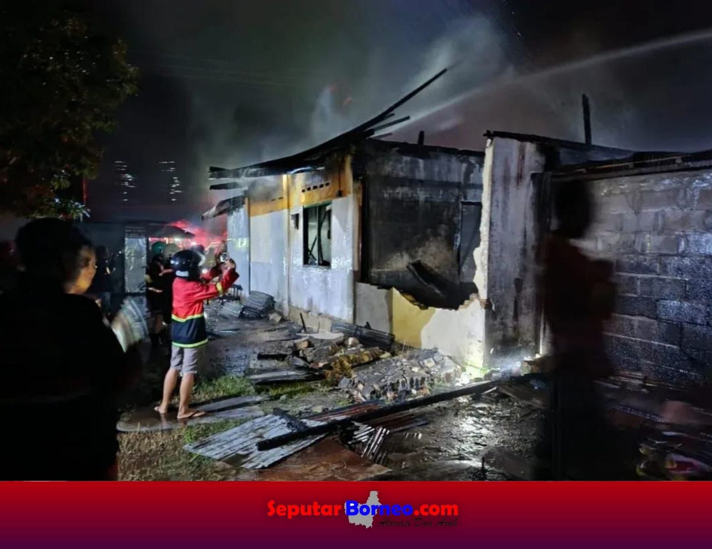 Diduga Korsleting Listrik, Rumah di Jalan S Parman Ludes Terbakar