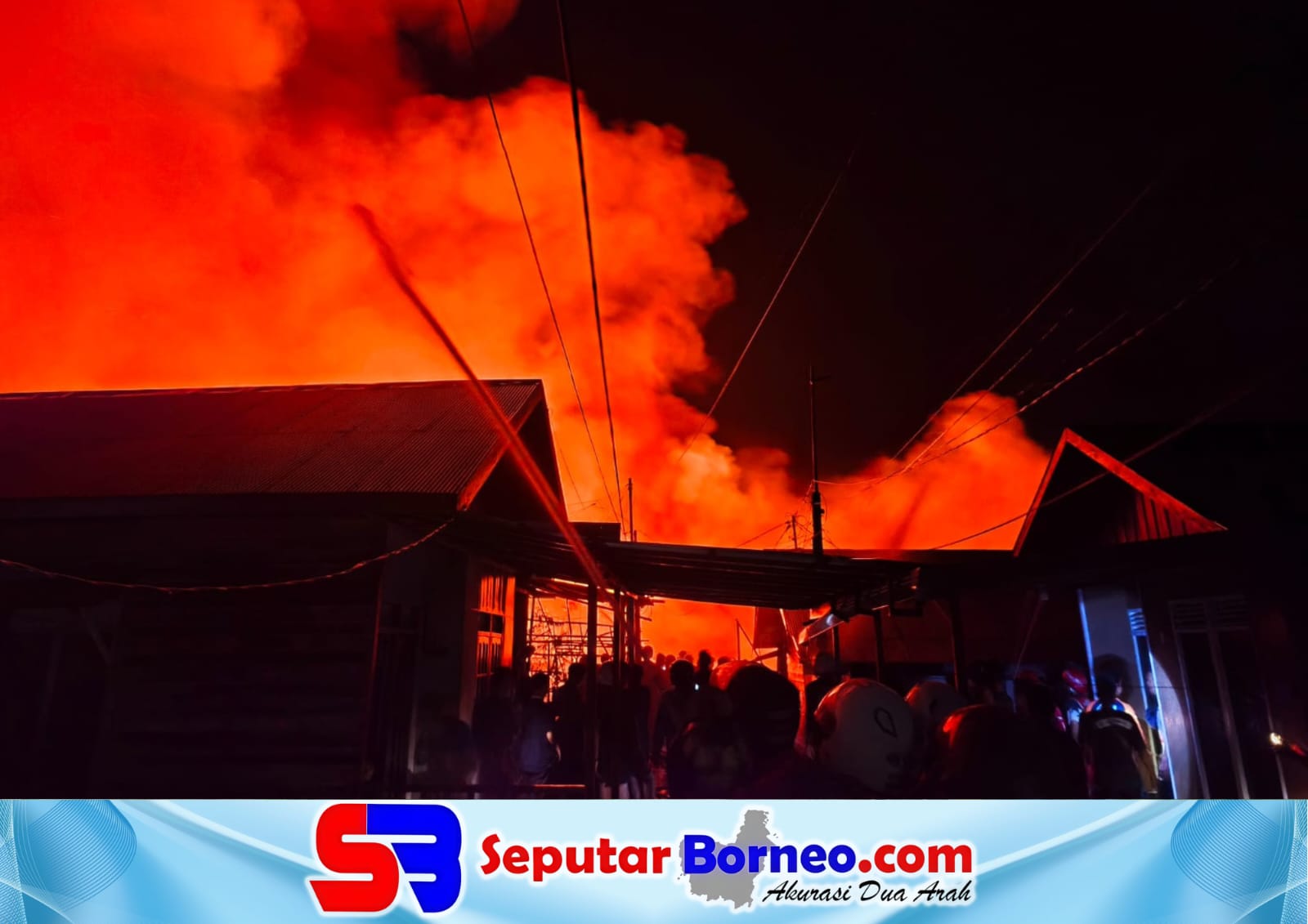 Kebakaran Hebat di Gang Suka Maju Palangka Raya, Puluhan Rumah Hangus Usai Waktu Berbuka