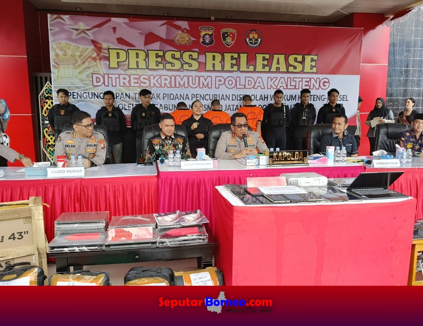 Polda Kalteng Ringkus Pencuri Elektronik Sekolah Miliaran Rumah Lintas Provinsi
