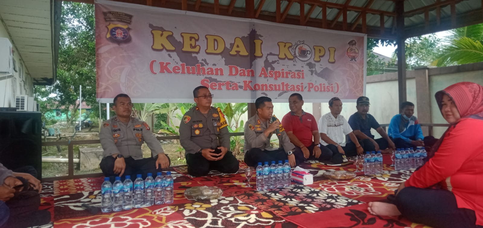 Polres Pulang Pisau Gelar Kedai Kopi Gasebo Kecamatan Kahayan Hilir