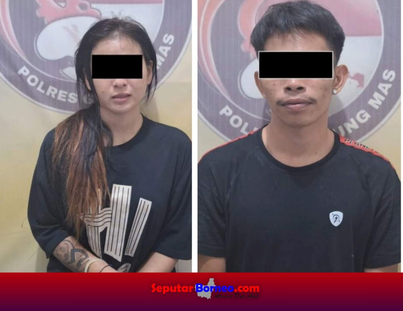 Dua pelaku yang ditangkap oleh polisi. (FOTO:ISTIMEWA)