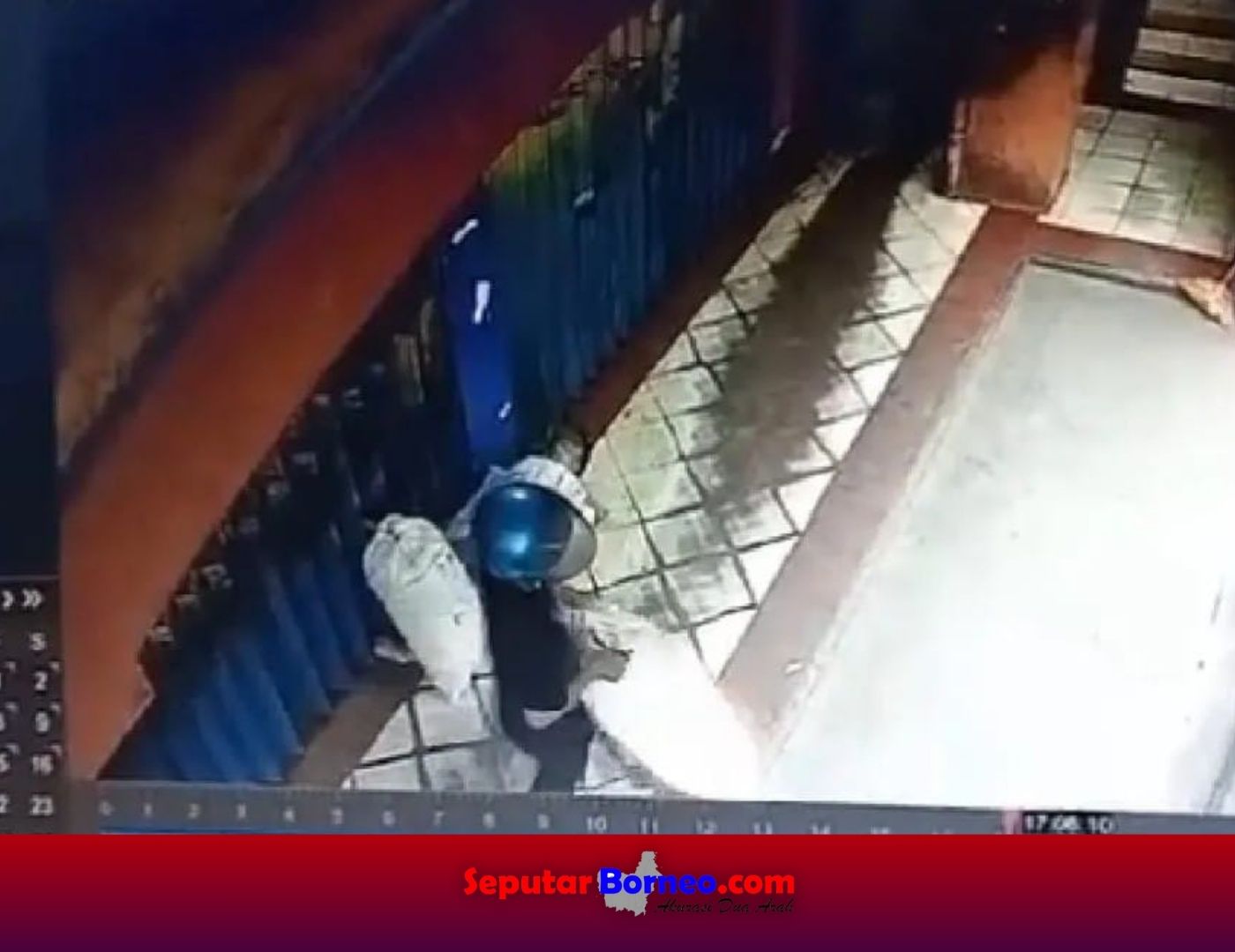 Maling Satu Karung Mentimun di PPM Sampit Terekam CCTV