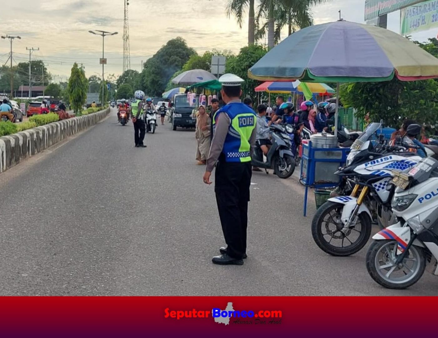 Satlantas Polres Lamandau Amankan Pasar Ramadan Nanga Bulik