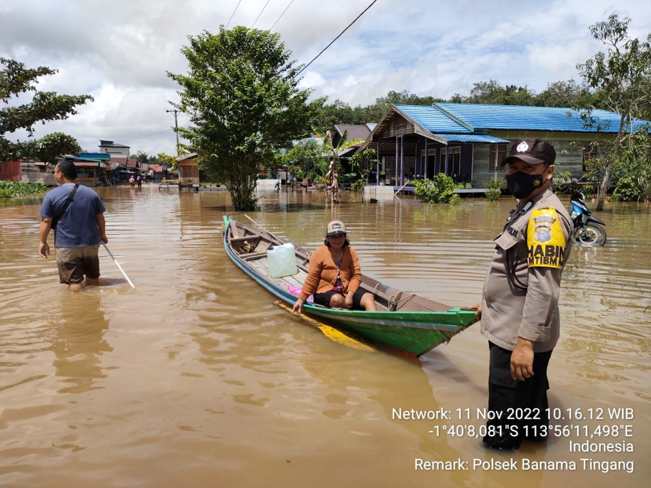 Polsek Banama Tingang Imbau Masyarakat Waspada Banjir