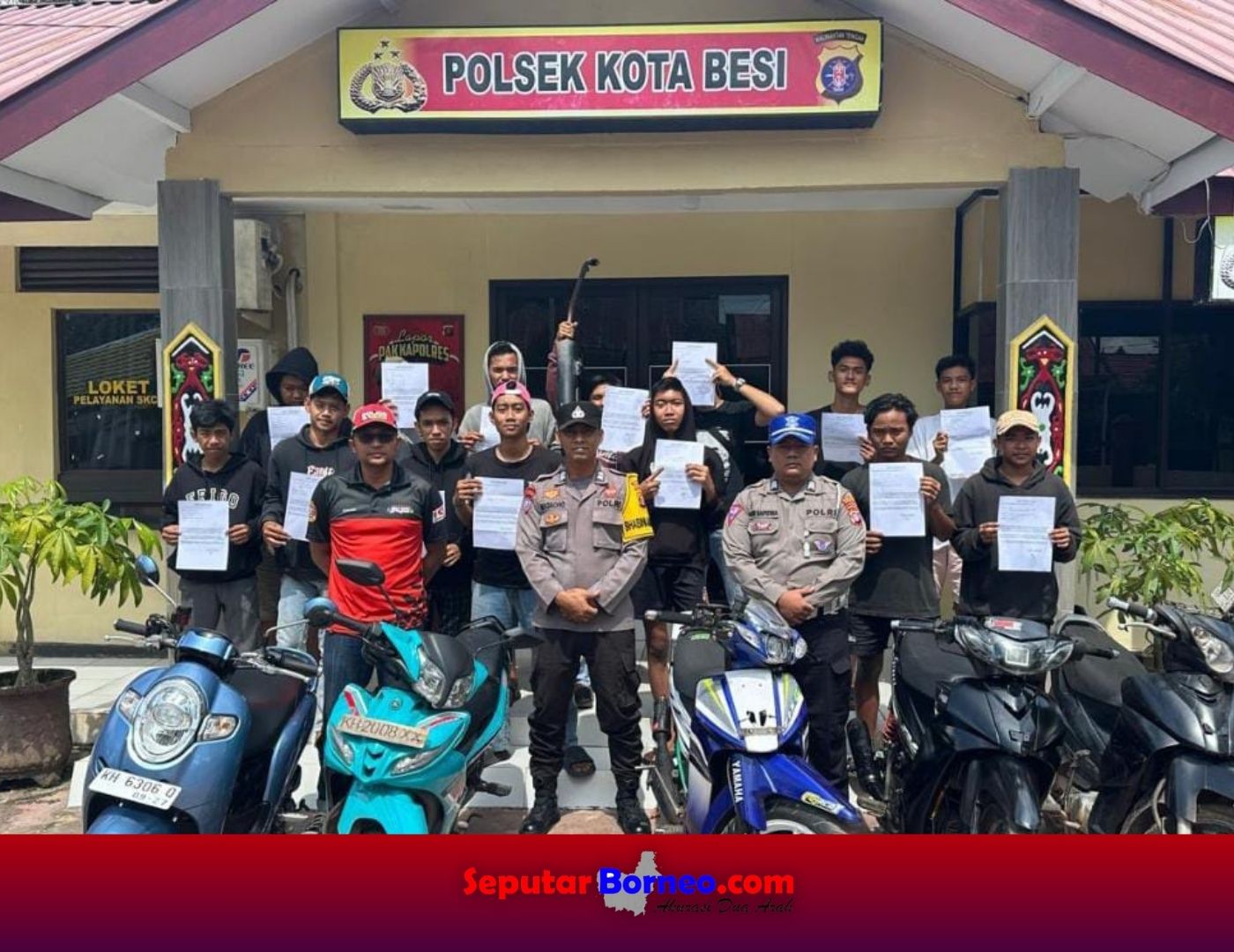 Polsek Kobes Razia Pelaku Balapan Liar, 10 Kendaraan Diangkut