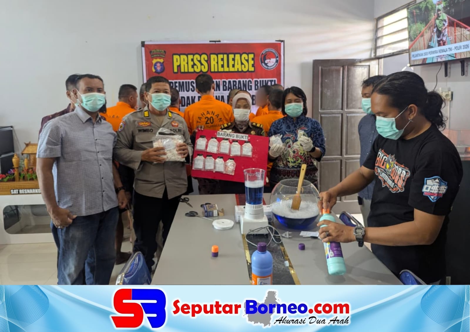 Polresta Palangka Raya Musnahkan Ratusan Gram Sabu dan Ribuan Pil Terlarang