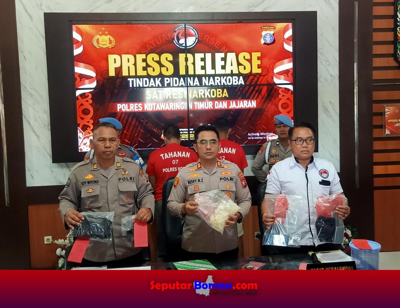 Satresnarkoba Polres Kotim Tangkap Dua Pengedar Sabu, 502 Gram Diamankan