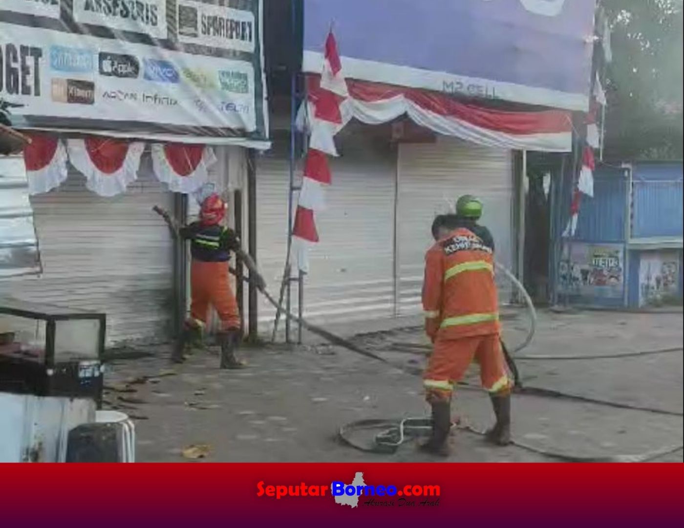 Diduga Korsleting Listrik, M2 Cell Ludes Terbakar