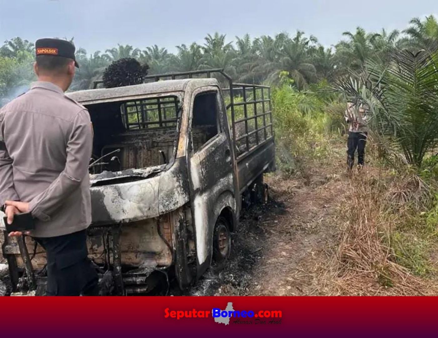 Angkut Buah Sawit Curian, Pikap Dibakar Massa
