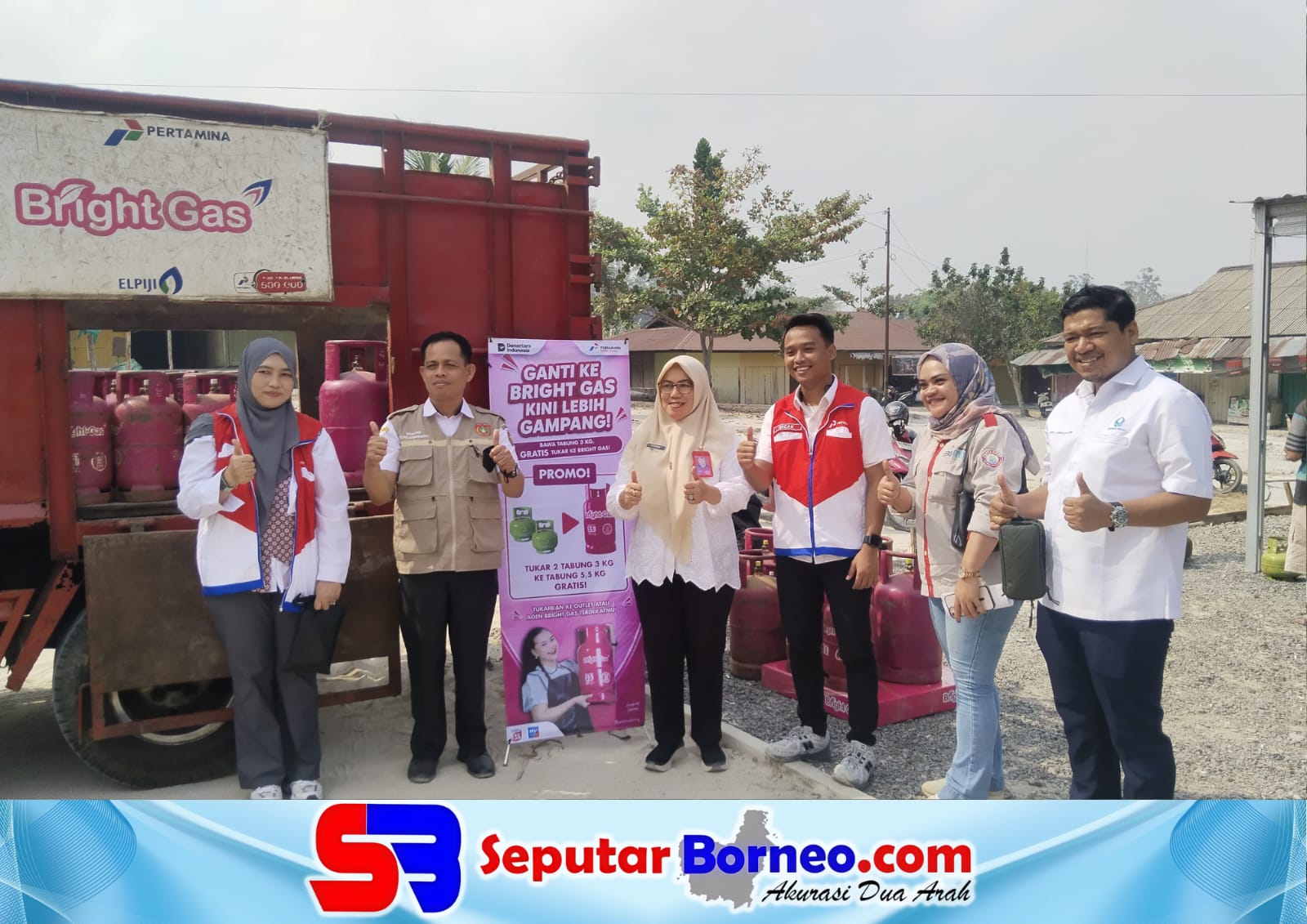 Pelaksanaan Program bertema "Ganti Bright Gas Kini Lebih Gampang" tersebut berlangsung di Lapangan Pasar Rakyat Kabupaten Kotawaringin Barat (Kobar), Kalimantan Tengah pada Rabu (23/8/2026).FOTO:ISTIMEWA/SB