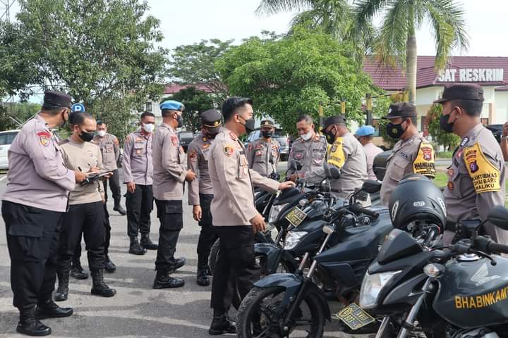 Kapolres Pulpis Cek Ranmor dan Perlengkapan Bhabinkamtibmas