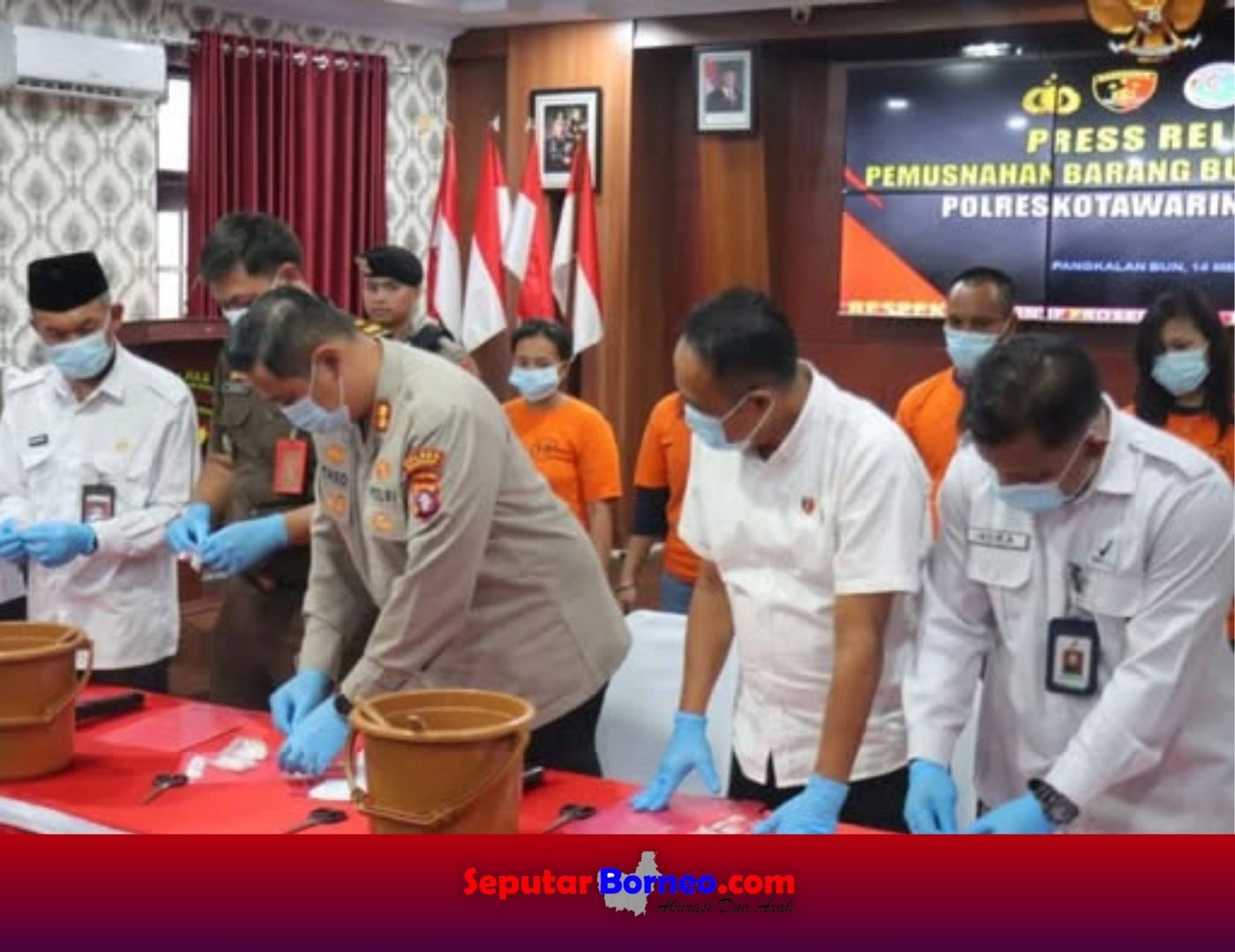 Polres Kobar Tangkap 15 Pengedar Sabu, Barbuk 117,63 Gram Dimusnahkan