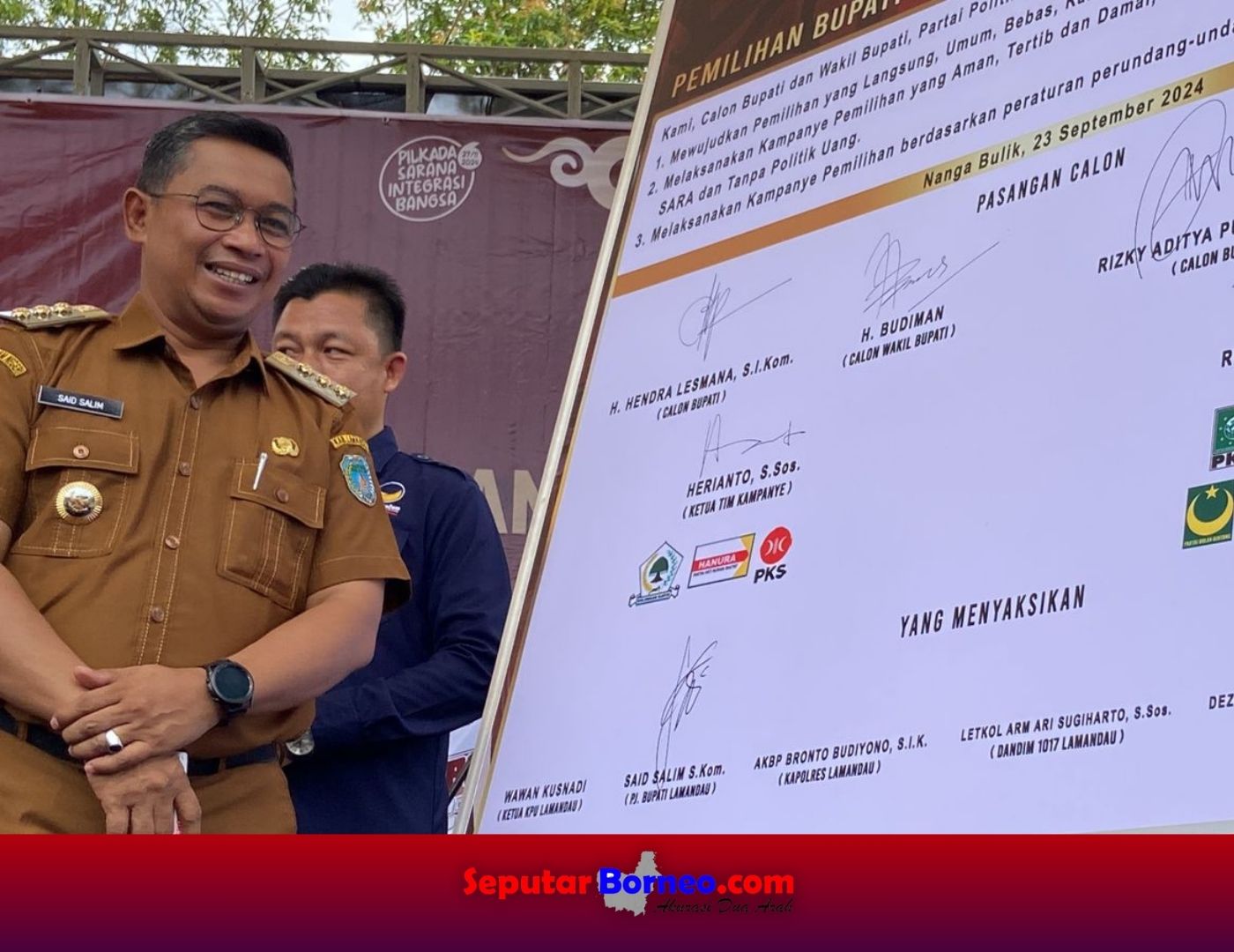Pj Bupati Lamandau Hadiri Deklarasi Pemilu Damai 2024