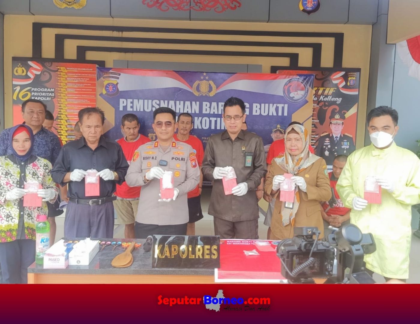 Polres Kotim Musnahkan 79,6 Gram Sabu