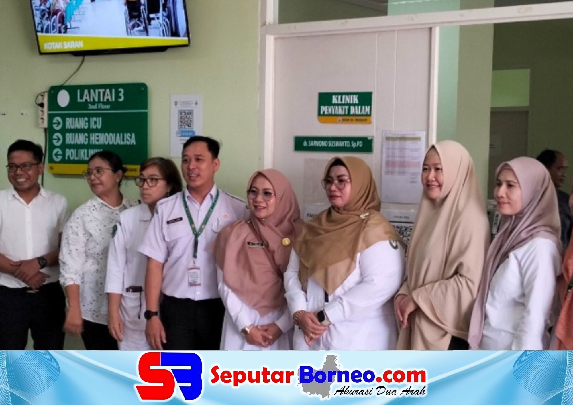 Direktur RSUD dr Murjani Sampit, dr Yulia Nofiany mendampingi Wabup Kotim Irawati melaksanakan sidak. (FOTO: ISTIMEWA)