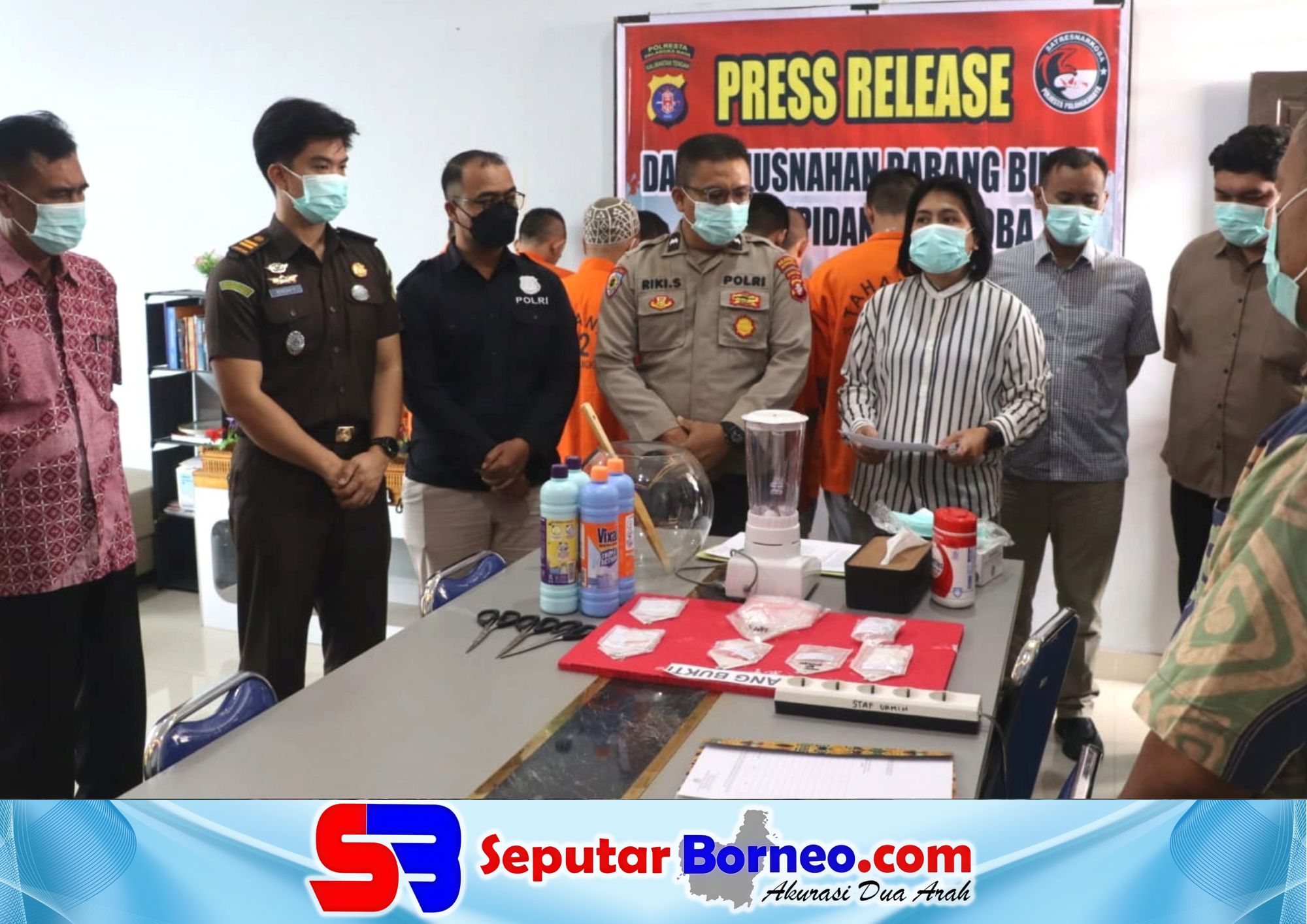 Ungkap Tujuh Kasus Narkoba, Satresnarkoba Polresta Palangka Raya Musnahkan Sabu dan Ekstasi