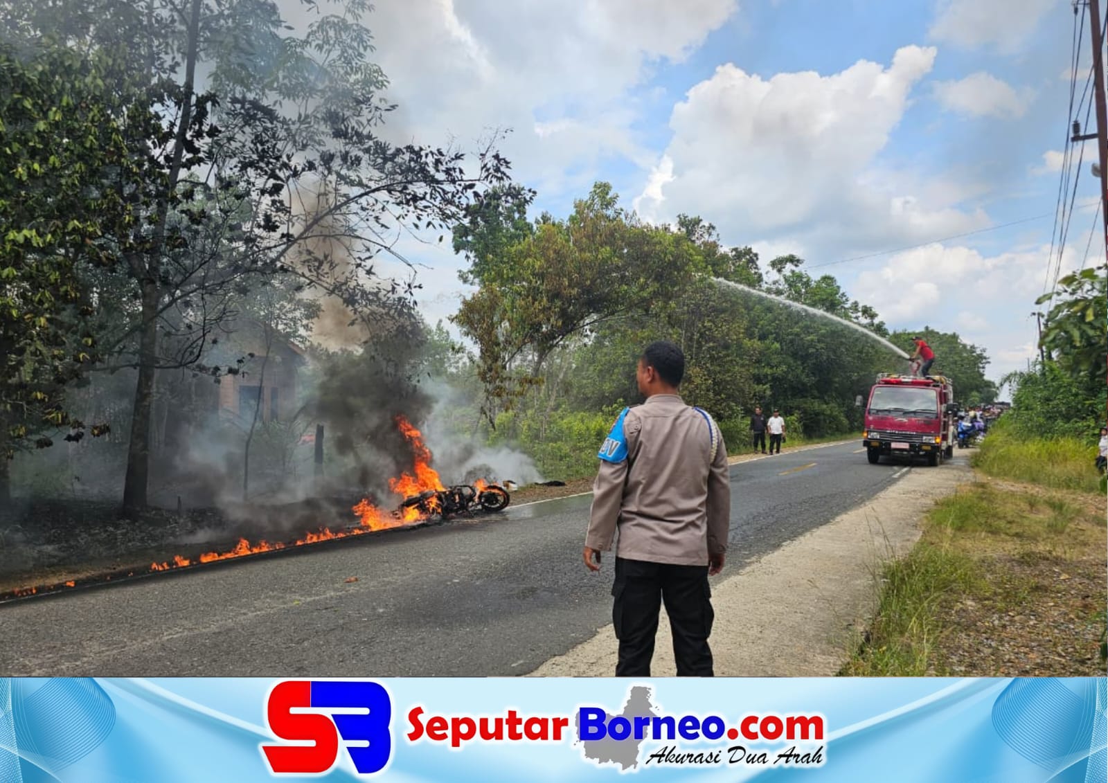 Diduga Akibat Korsleting Listrik, Motor Honda Beat Terbakar di Bambulung