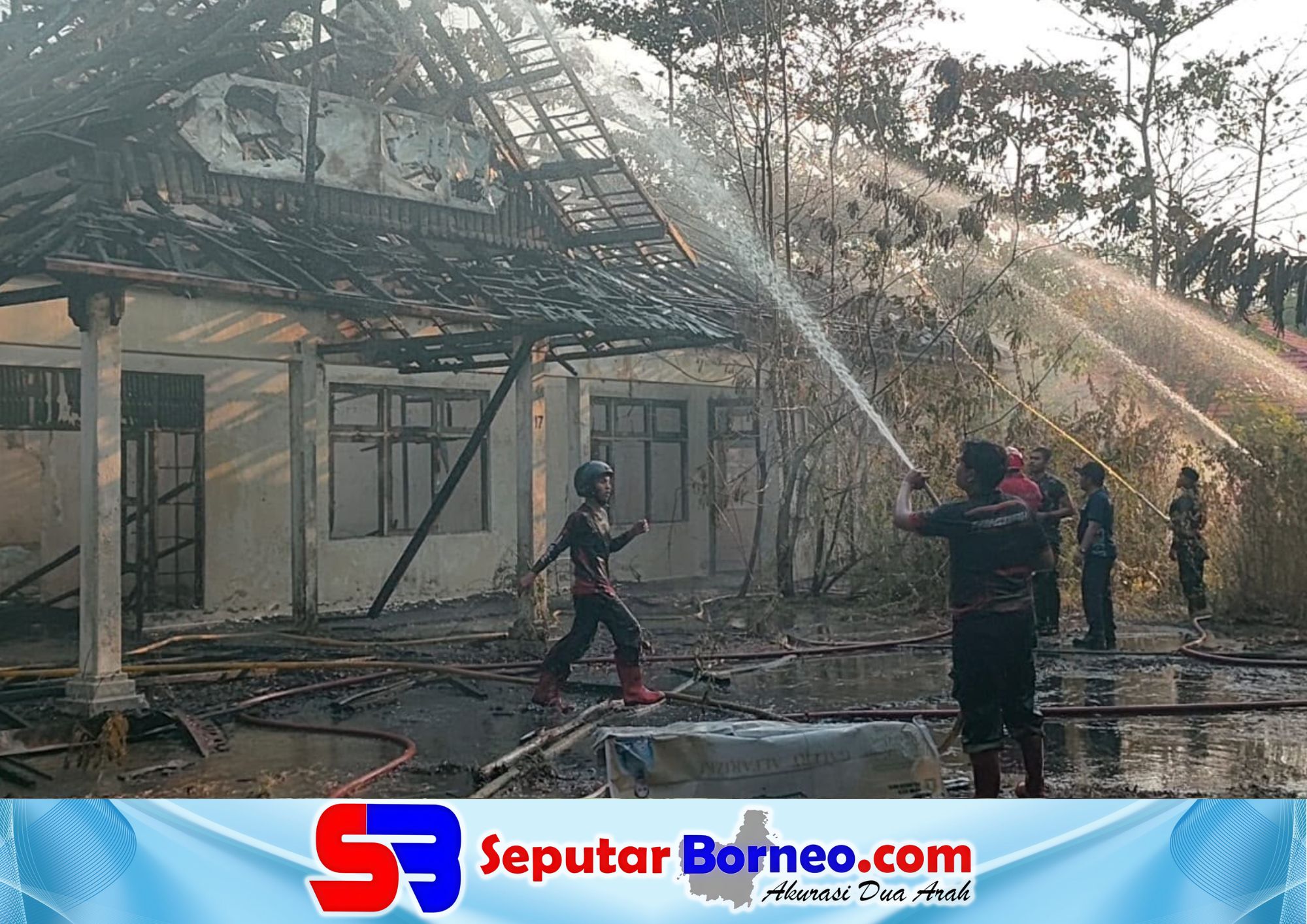 Eks Kantor Dayak Post Diduga Sengaja Dibakar