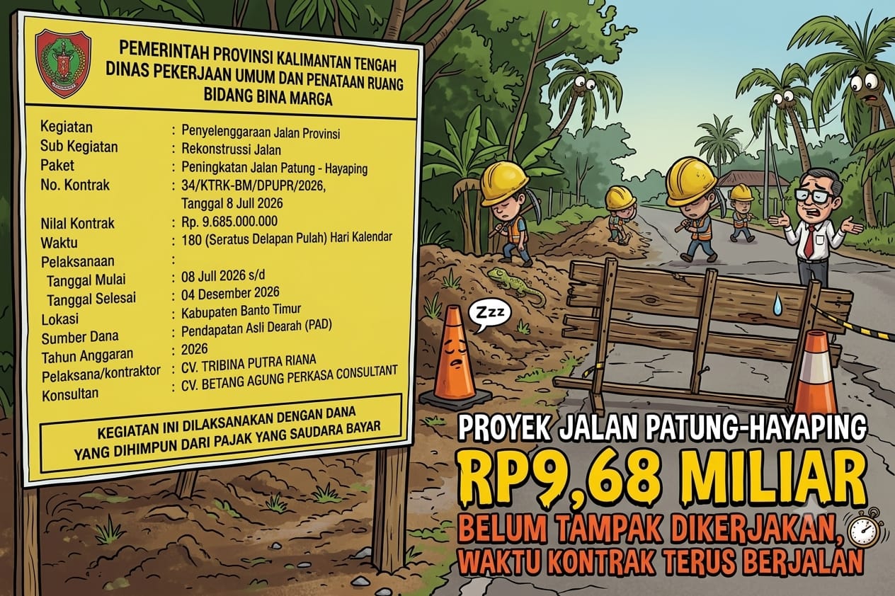 Proyek Jalan Patung-Hayaping Rp9,68 Miliar Belum Tampak Dikerjakan, Warga Mempertanyakan