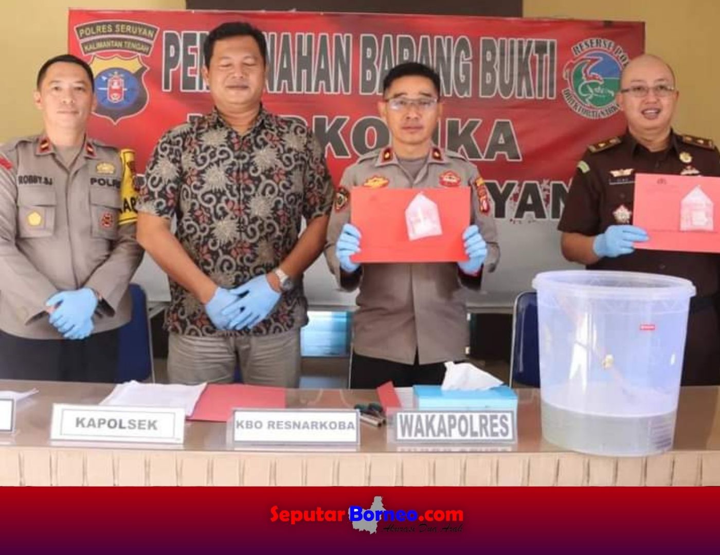 Polres Seruyan Musnahkan Barang Bukti Sabu