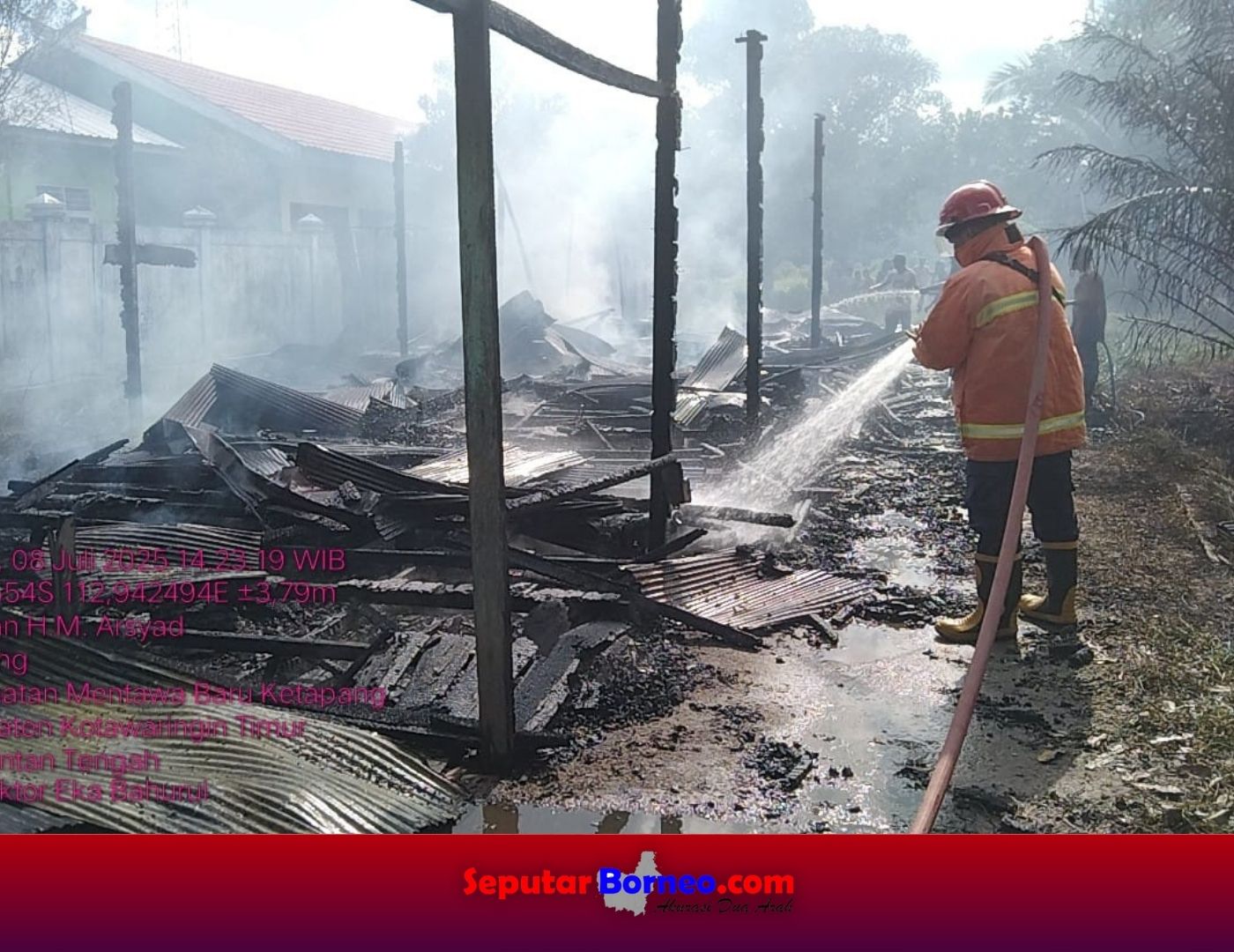 Kebakaran Hanguskan Rumah di Kotim, Diduga Akibat Korsleting Listrik