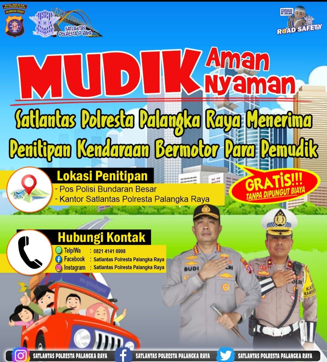 Pastikan Keamanan Pemudik, Polresta Buka Pelayanan Penitipan Kendaraan