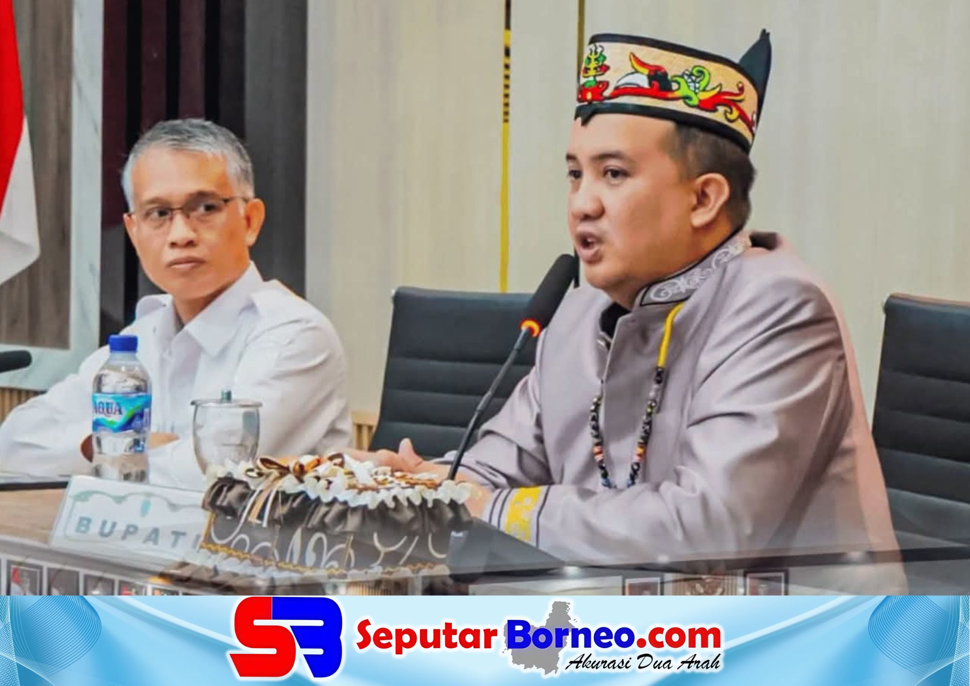 Bupati Lamandau, Rizky Aditya Putra memimpin rapat terkait pengawasan distribusi BBM. (FOTO: ISTIMEWA)