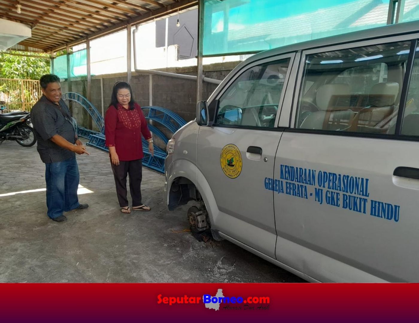 Ban Mobil Operasional Gereja di Palangka Raya Digondol Maling