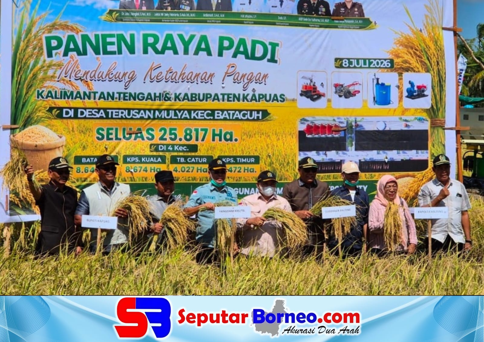 Dewan Apresiasi Panen Raya Padi di Terusan Mulya